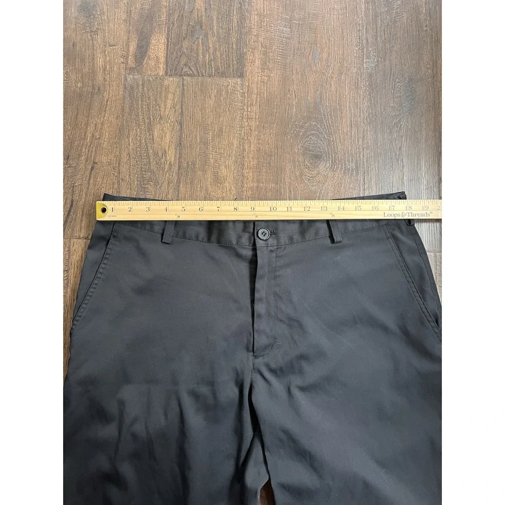 Nike Golf Dri-Fit Pants Mens 36x32 Black Tech‎ Straight Leg Performance Casual